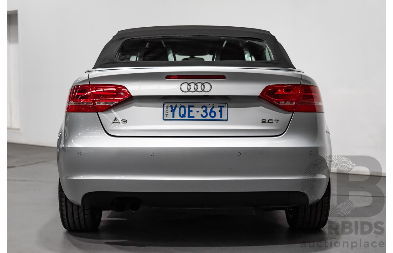 12/2008 Audi A3 2.0 TFSI Ambition 8P 2d Cabriolet Ice Silver Metallic Turbo 2.0L