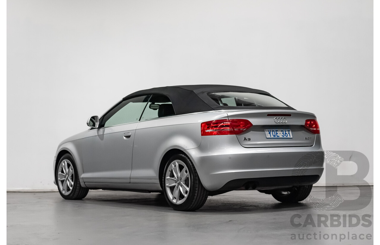 12/2008 Audi A3 2.0 TFSI Ambition 8P 2d Cabriolet Ice Silver Metallic Turbo 2.0L