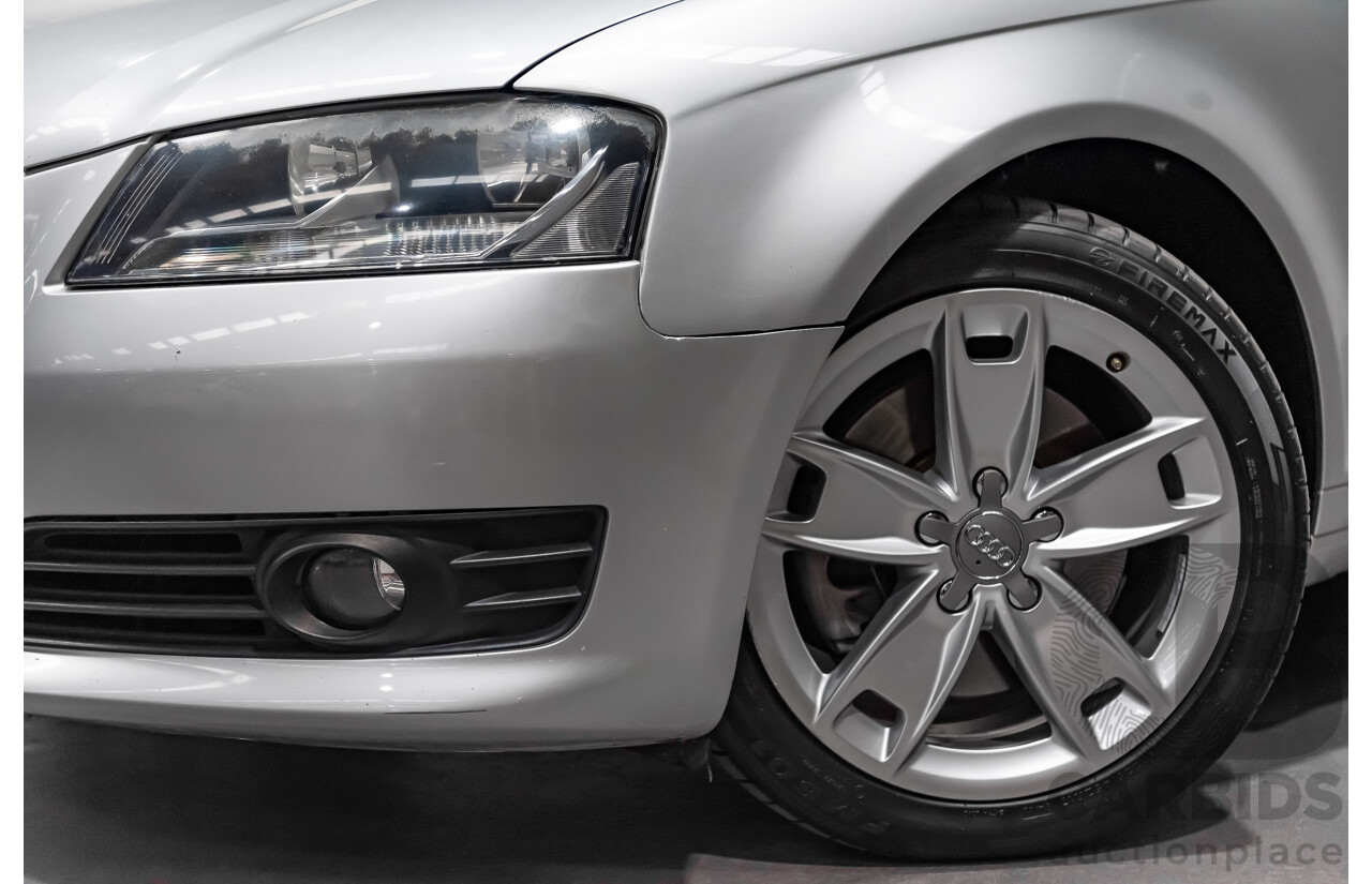 12/2008 Audi A3 2.0 TFSI Ambition 8P 2d Cabriolet Ice Silver Metallic Turbo 2.0L