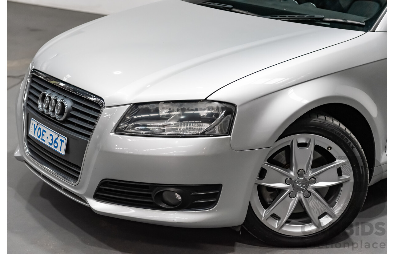 12/2008 Audi A3 2.0 TFSI Ambition 8P 2d Cabriolet Ice Silver Metallic Turbo 2.0L