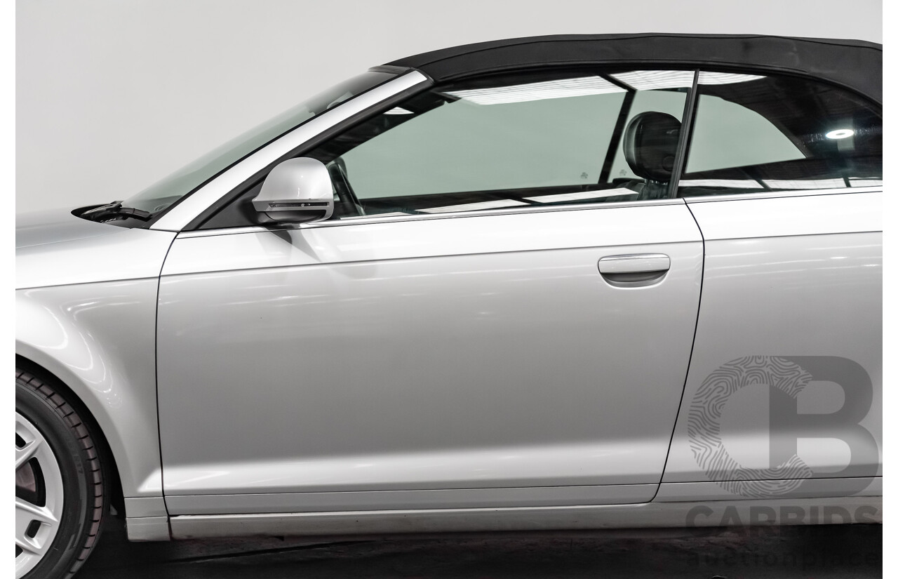 12/2008 Audi A3 2.0 TFSI Ambition 8P 2d Cabriolet Ice Silver Metallic Turbo 2.0L