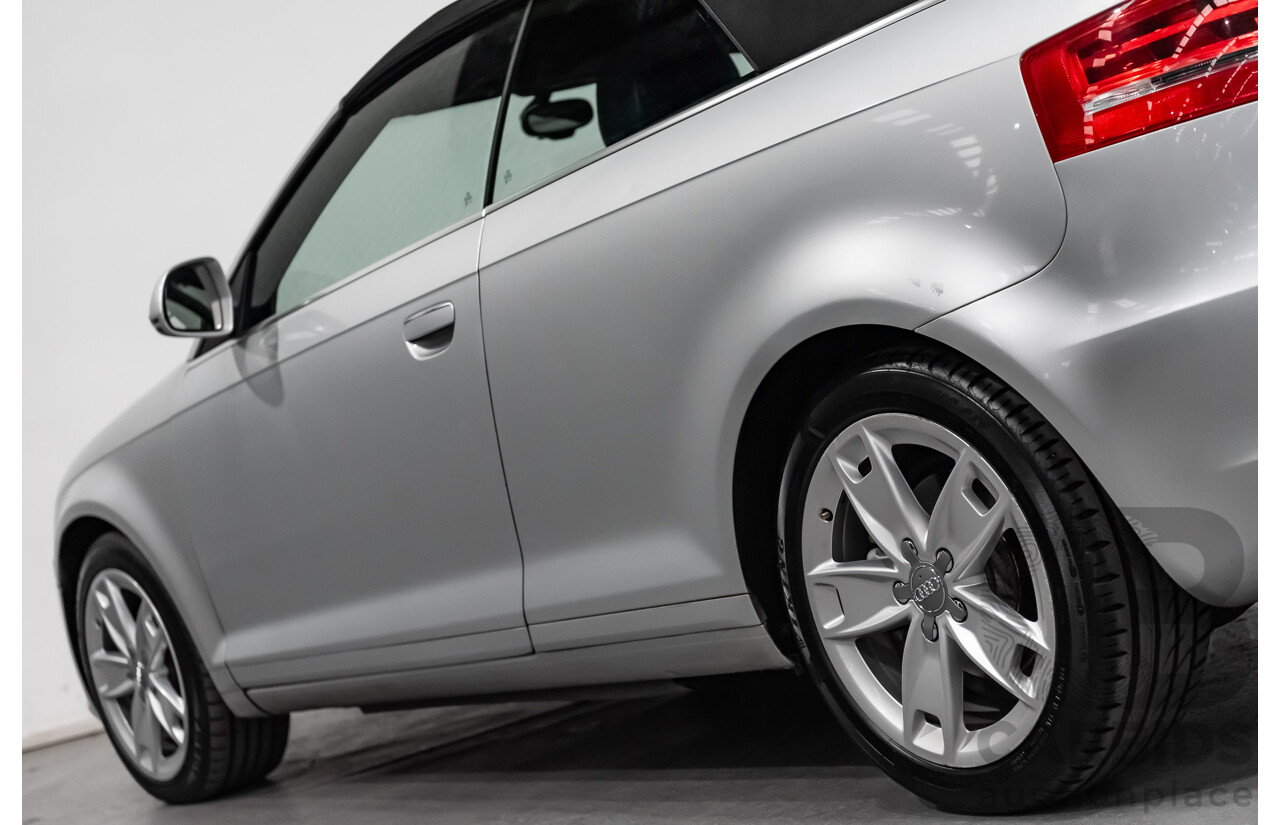 12/2008 Audi A3 2.0 TFSI Ambition 8P 2d Cabriolet Ice Silver Metallic Turbo 2.0L