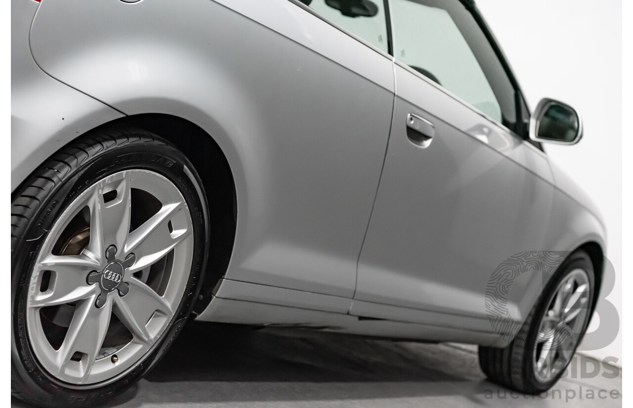 12/2008 Audi A3 2.0 TFSI Ambition 8P 2d Cabriolet Ice Silver Metallic Turbo 2.0L
