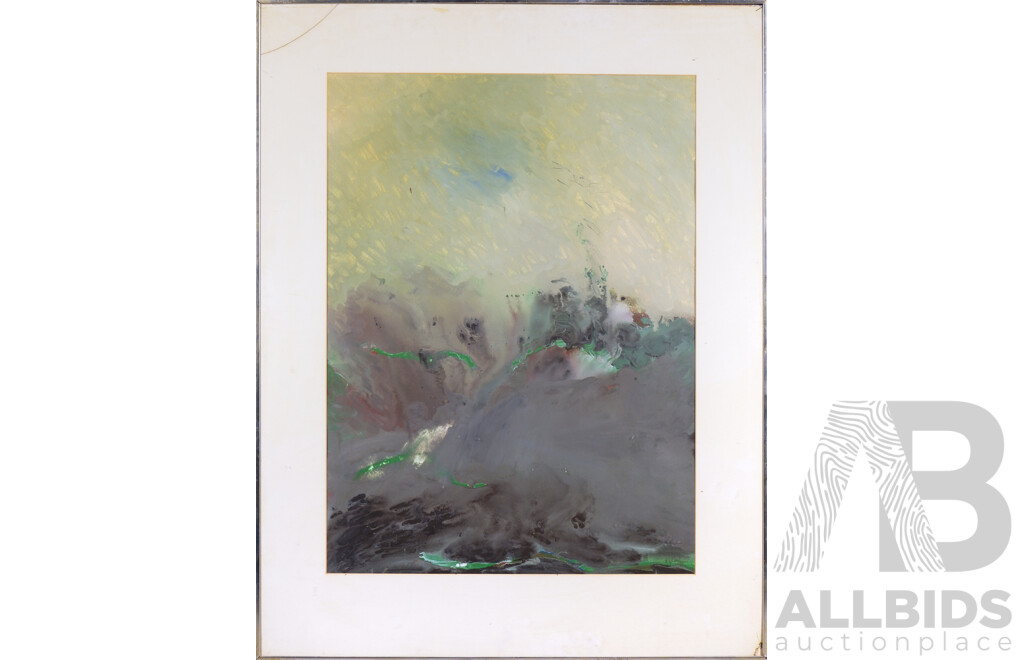 Pat Vaughan Flood (1919-2017), Rock Face - South Coast NSW 1981, Mixed Media on Paper