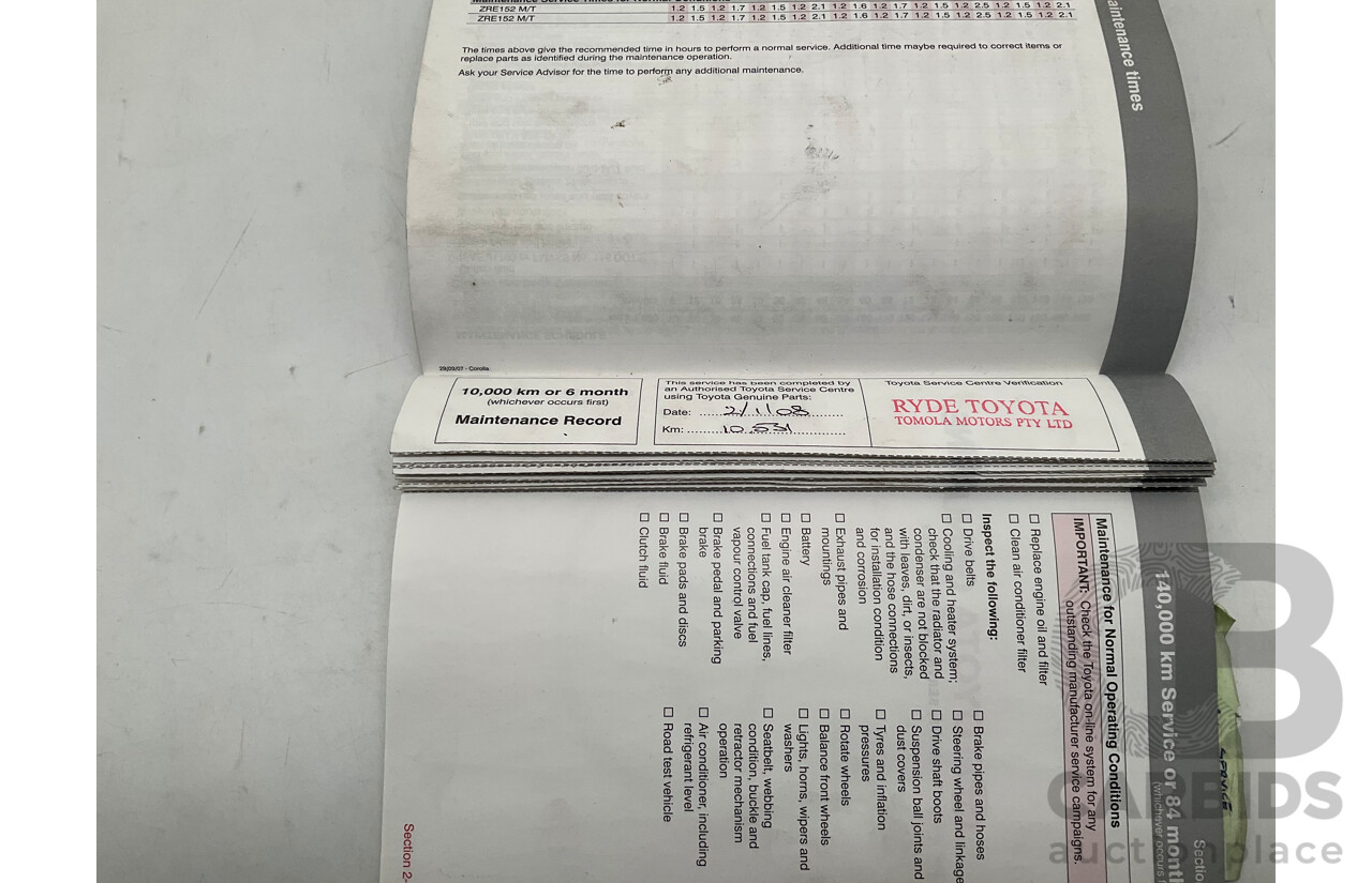 5/2007 Toyota Corolla Ascent ZRE152R 4d Sedan Grey 1.8L