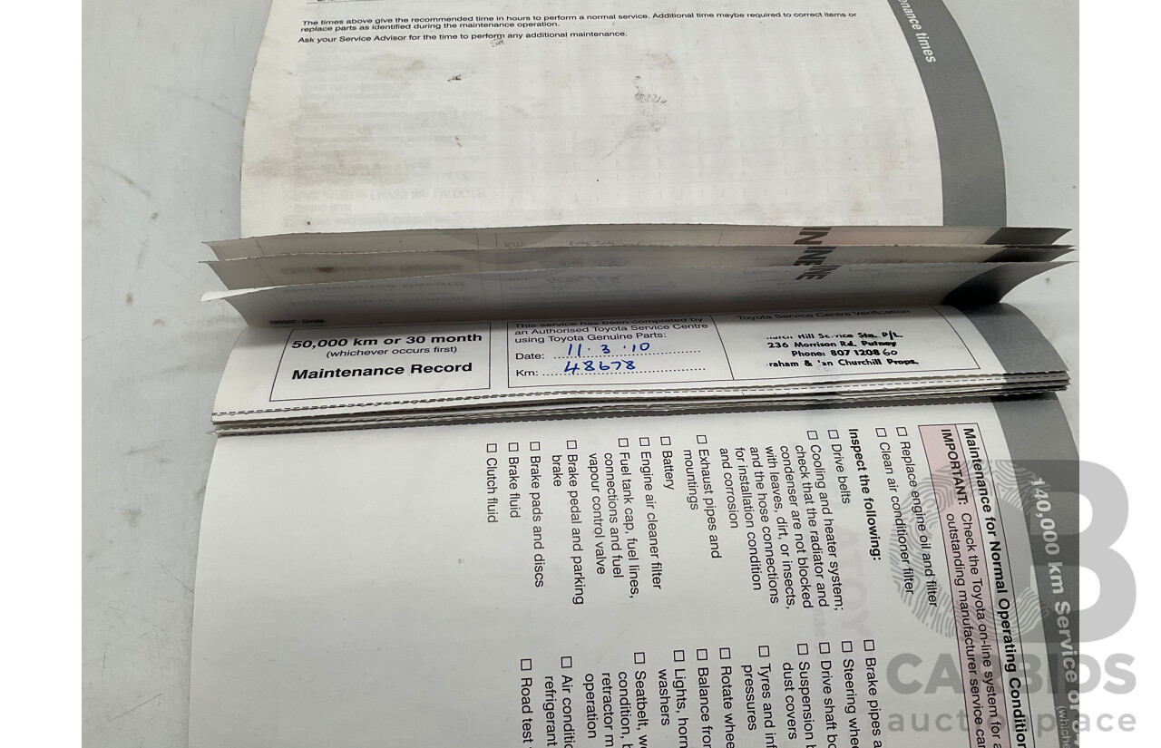 5/2007 Toyota Corolla Ascent ZRE152R 4d Sedan Grey 1.8L