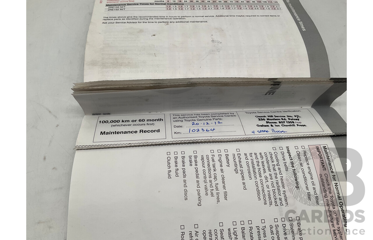 5/2007 Toyota Corolla Ascent ZRE152R 4d Sedan Grey 1.8L