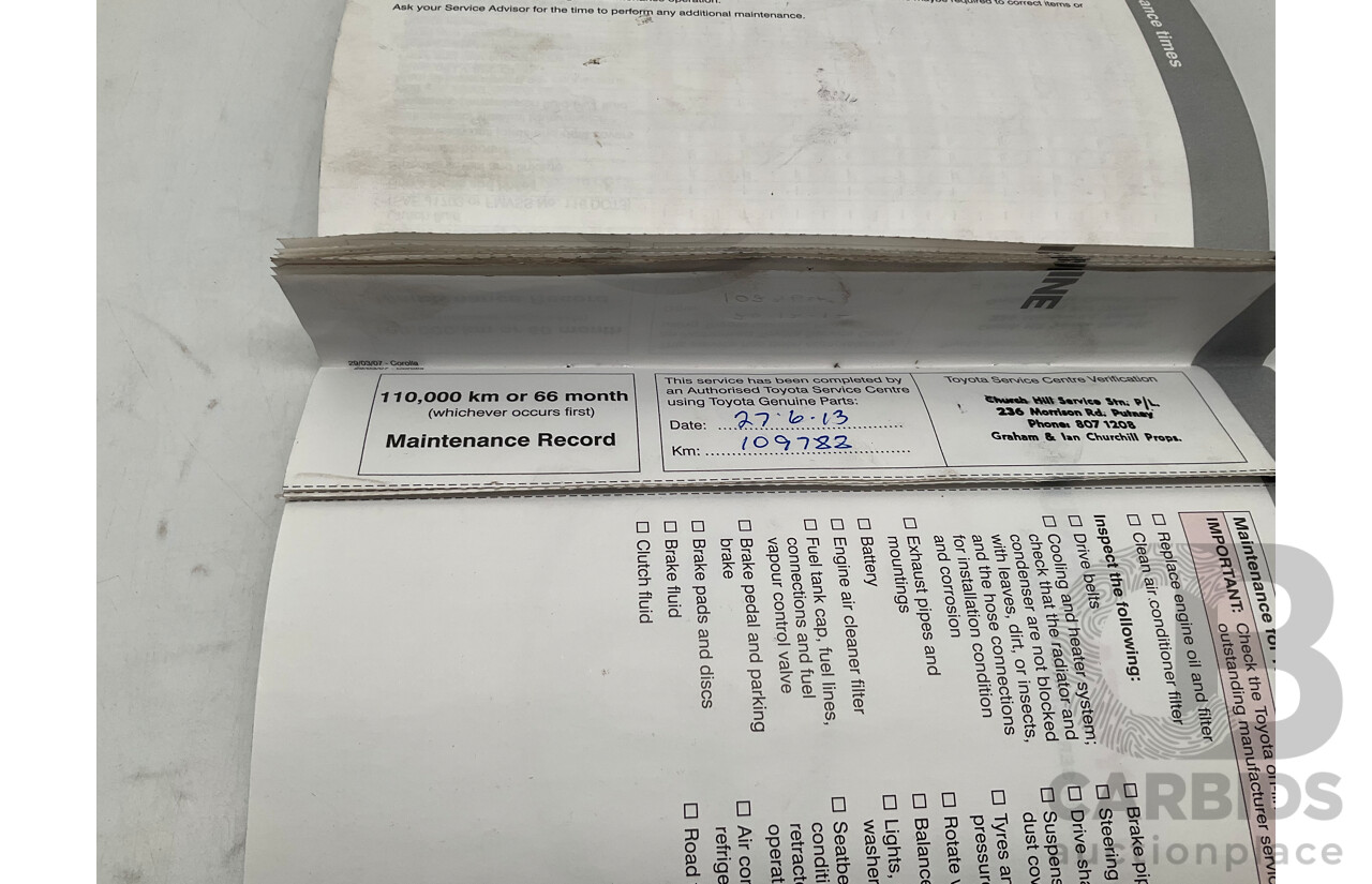 5/2007 Toyota Corolla Ascent ZRE152R 4d Sedan Grey 1.8L