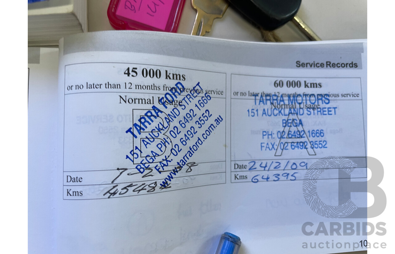 8/2005 Ford Territory TX (rwd) SX 4d Wagon Black 4.0L