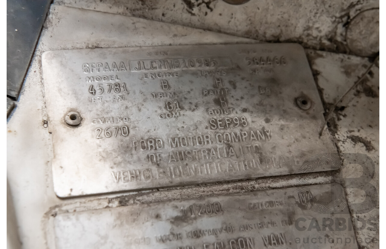 9/1998 Ford Falcon GLi Longreach Tradesman XHII Panel Van White 4.0L