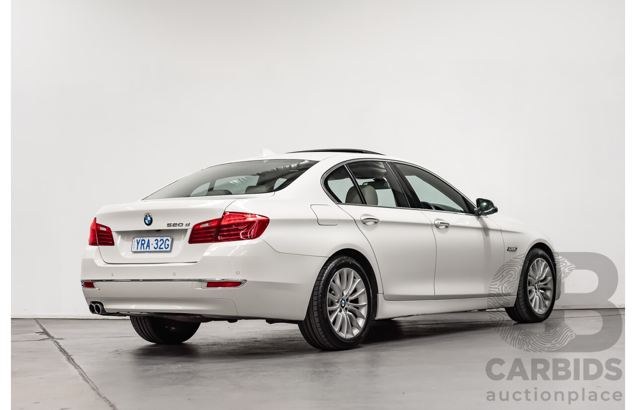 5/2014 BMW 520d Luxury Line F10 MY14 4d Sedan Alpine White Turbo Diesel 2.0L