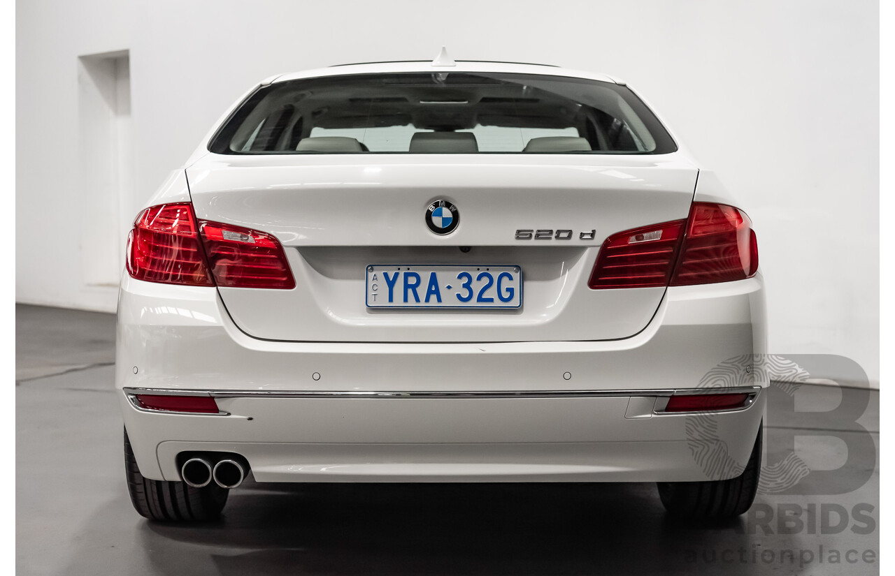 5/2014 BMW 520d Luxury Line F10 MY14 4d Sedan Alpine White Turbo Diesel 2.0L
