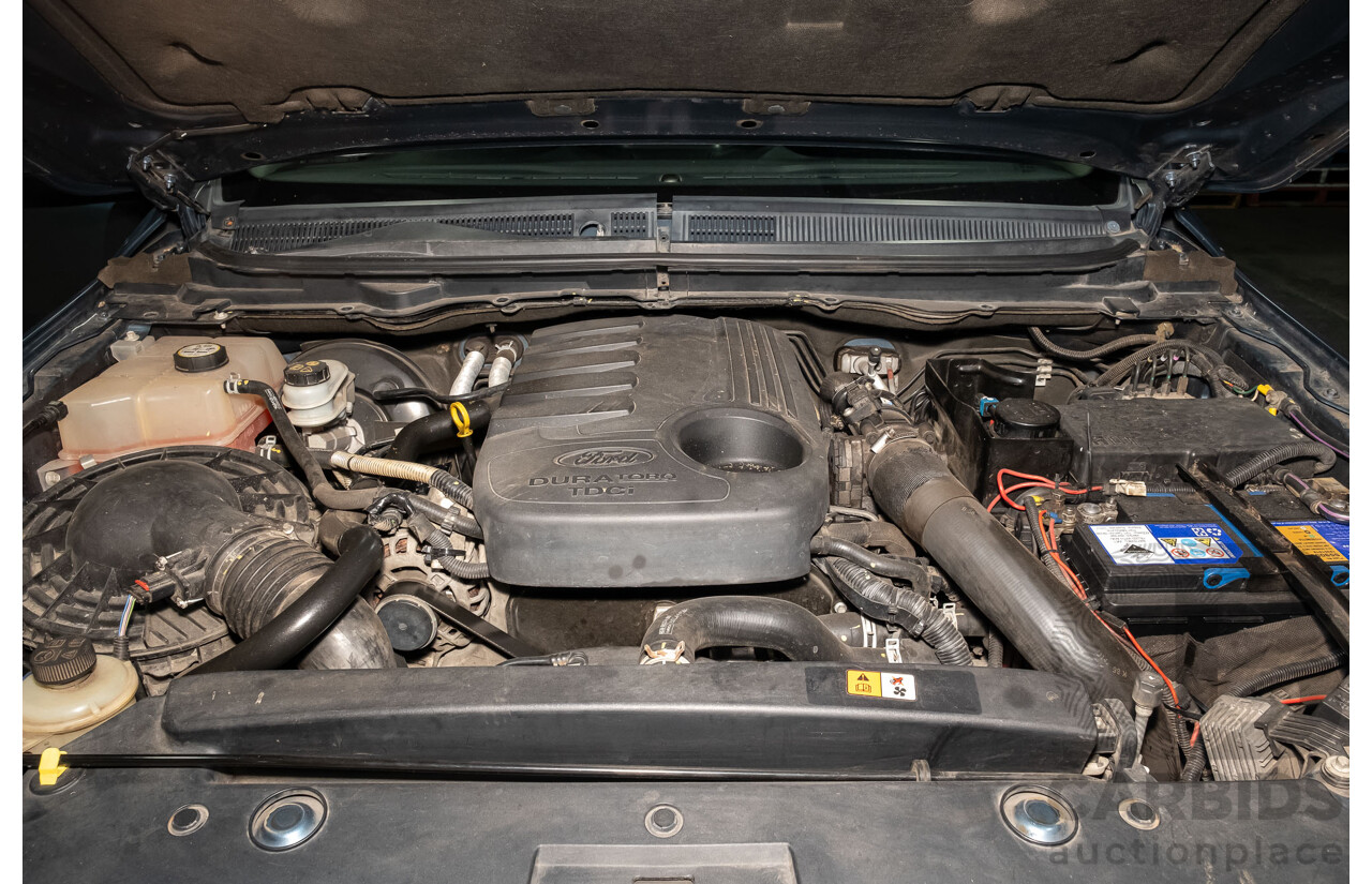 4/2012 Ford Ranger XLT 3.2 (4x4) PX 4d Dual Cab Utility Metallic Blue Turbo Diesel 3.2L