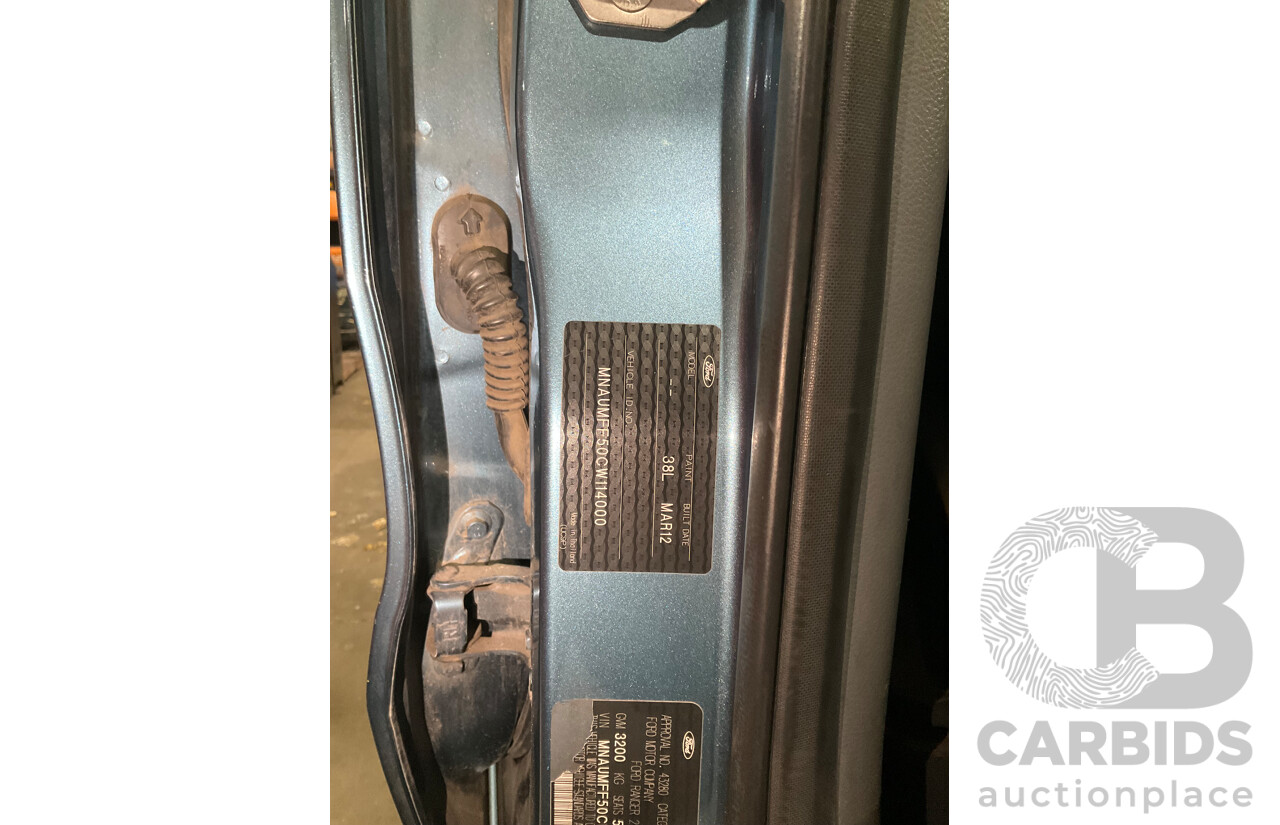 4/2012 Ford Ranger XLT 3.2 (4x4) PX 4d Dual Cab Utility Metallic Blue Turbo Diesel 3.2L