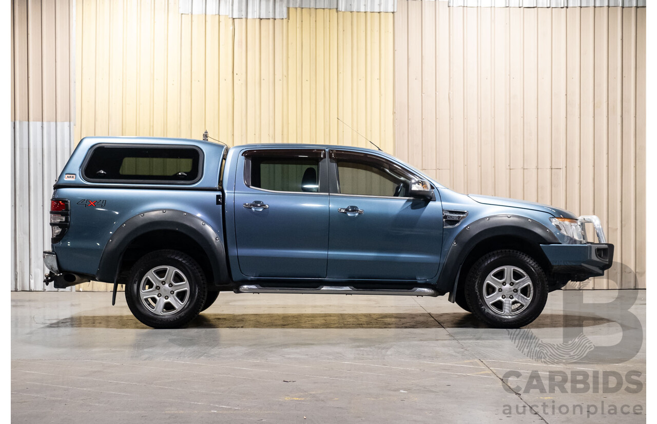 4/2012 Ford Ranger XLT 3.2 (4x4) PX 4d Dual Cab Utility Metallic Blue Turbo Diesel 3.2L
