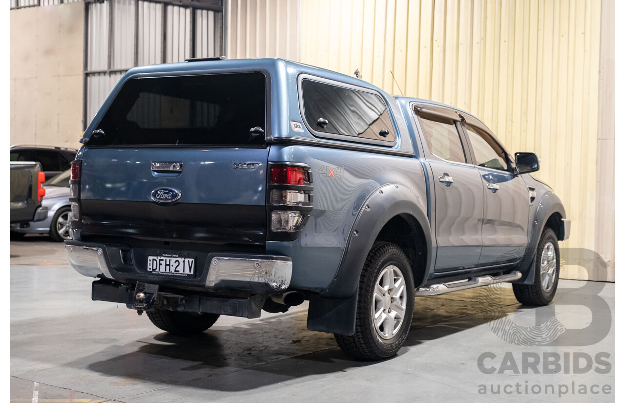 4/2012 Ford Ranger XLT 3.2 (4x4) PX 4d Dual Cab Utility Metallic Blue Turbo Diesel 3.2L