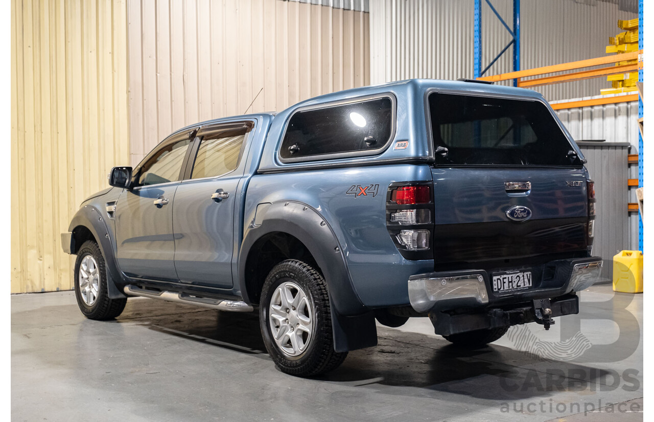 4/2012 Ford Ranger XLT 3.2 (4x4) PX 4d Dual Cab Utility Metallic Blue Turbo Diesel 3.2L
