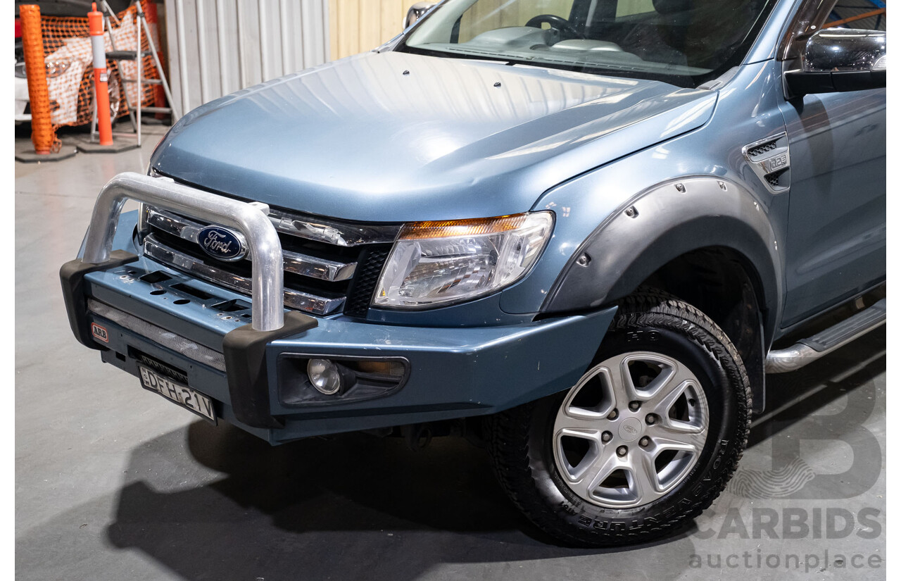 4/2012 Ford Ranger XLT 3.2 (4x4) PX 4d Dual Cab Utility Metallic Blue Turbo Diesel 3.2L
