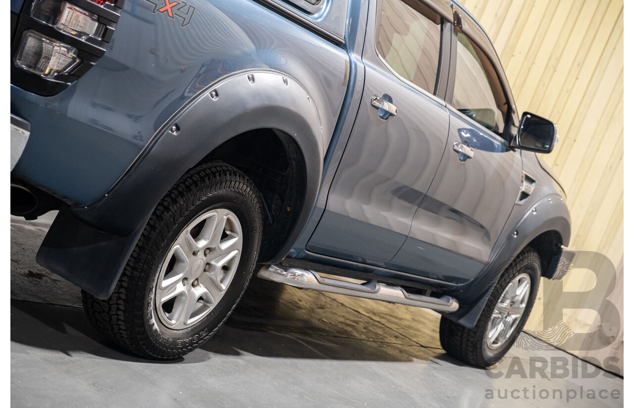 4/2012 Ford Ranger XLT 3.2 (4x4) PX 4d Dual Cab Utility Metallic Blue Turbo Diesel 3.2L