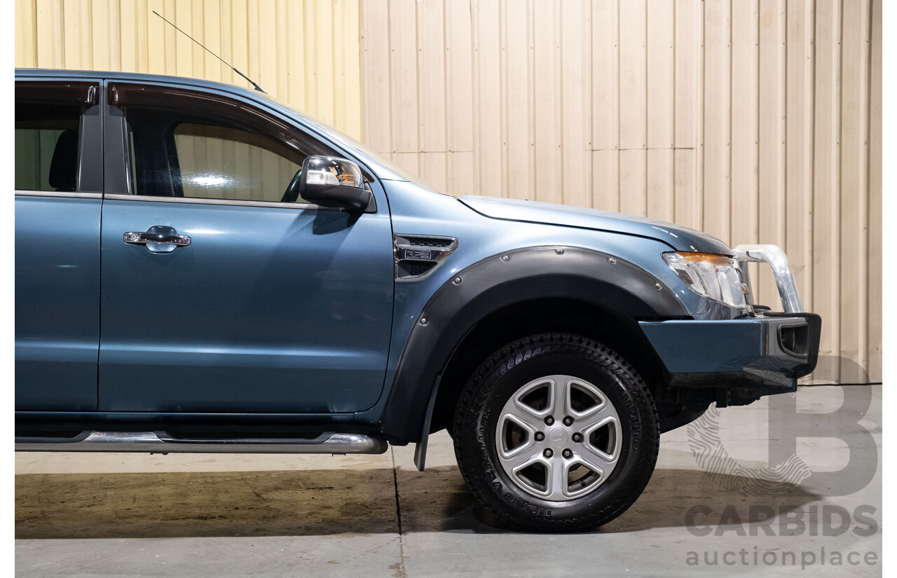 4/2012 Ford Ranger XLT 3.2 (4x4) PX 4d Dual Cab Utility Metallic Blue Turbo Diesel 3.2L