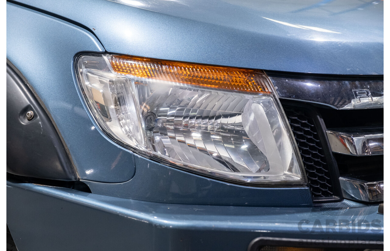 4/2012 Ford Ranger XLT 3.2 (4x4) PX 4d Dual Cab Utility Metallic Blue Turbo Diesel 3.2L