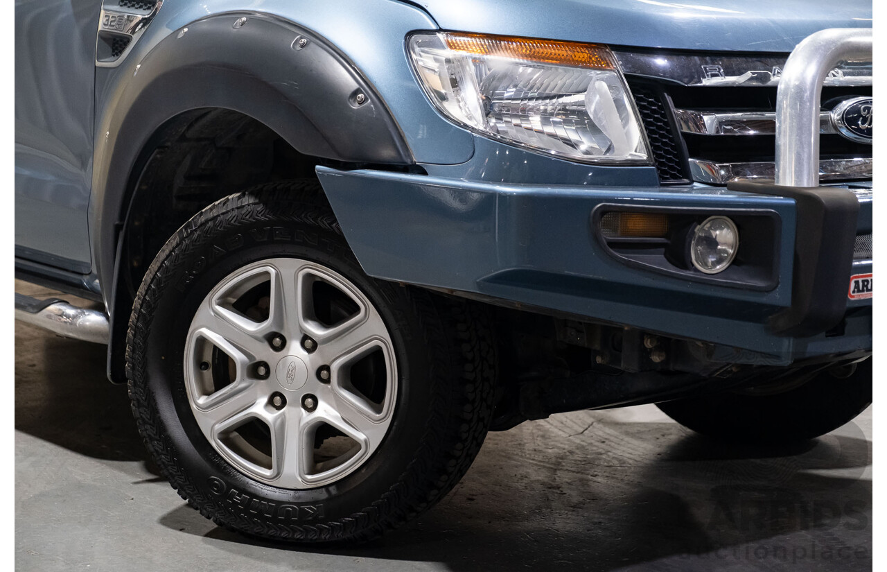 4/2012 Ford Ranger XLT 3.2 (4x4) PX 4d Dual Cab Utility Metallic Blue Turbo Diesel 3.2L