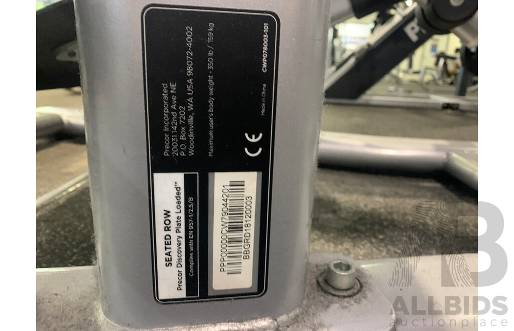 Precor Commercial Plate Loaded Seated Row Machine