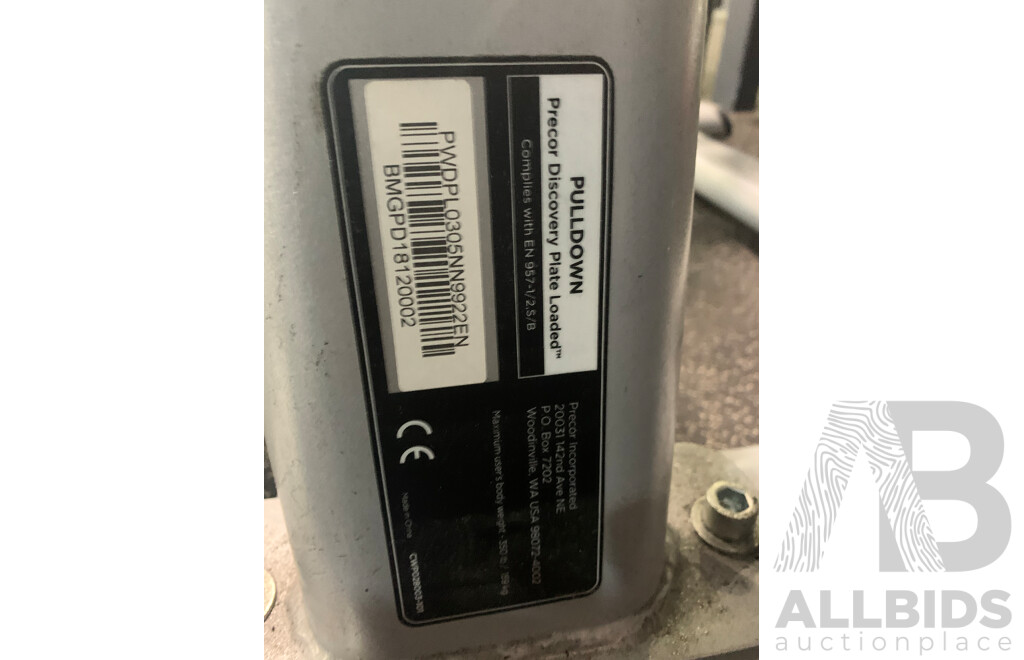 Precor Plate Loaded Pulldown Machine