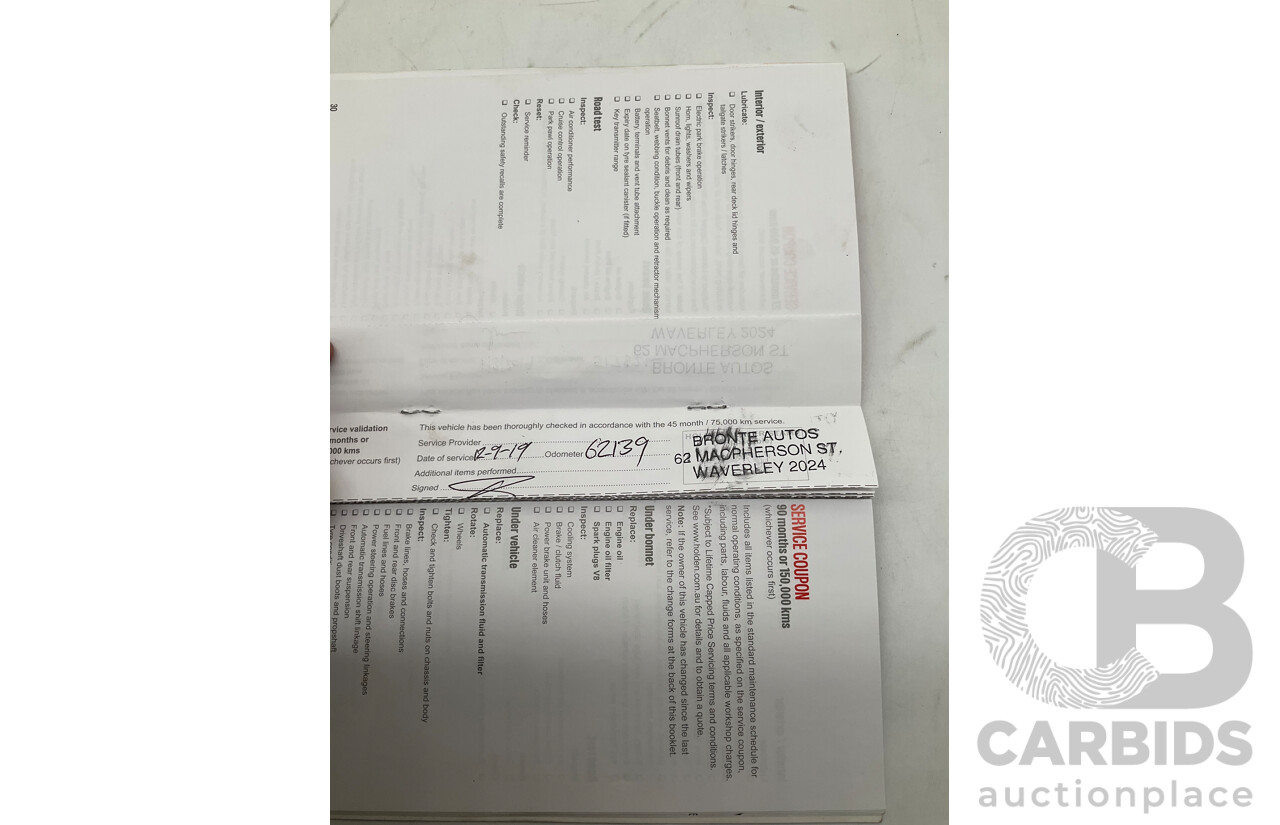 2/2016 Holden Commodore SS-V Redline VF2 4d Sedan Black Supercharged V8 6.2L - Modified