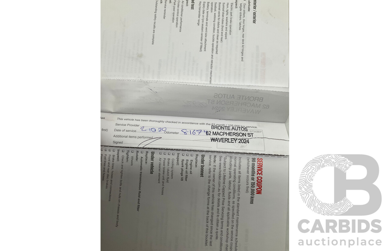 2/2016 Holden Commodore SS-V Redline VF2 4d Sedan Black Supercharged V8 6.2L - Modified