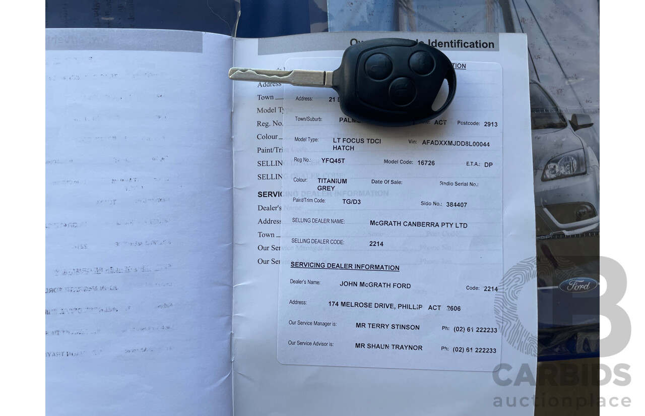 10/2008 Ford Focus TDCi LT 08 UPGRADE 5d Hatchback Grey 2.0L