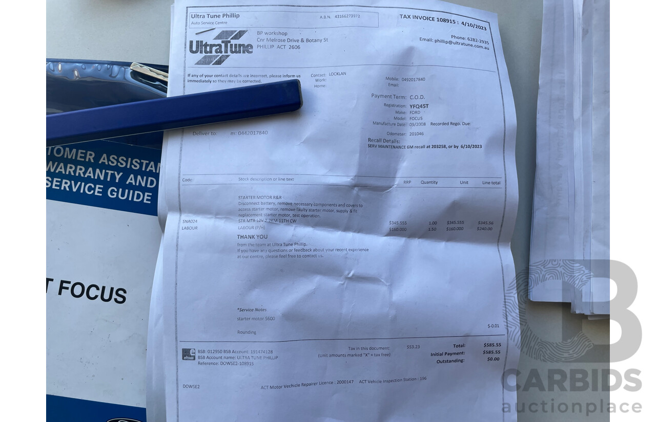 10/2008 Ford Focus TDCi LT 08 UPGRADE 5d Hatchback Grey 2.0L