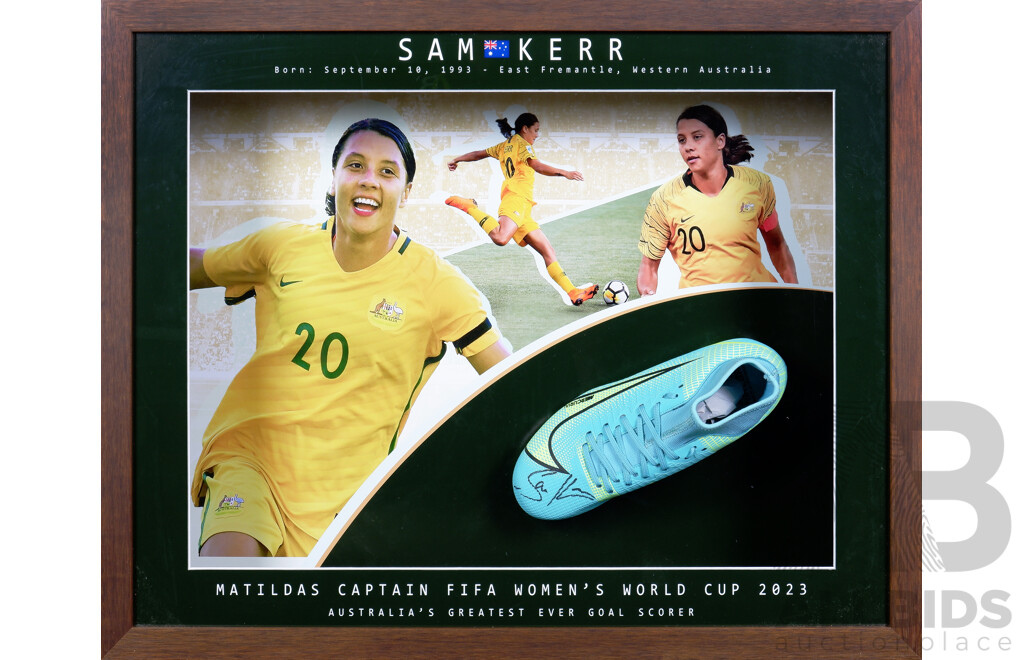 Sam Kerr Nike Boot Signed and Framed - Lot 1498500 | ALLBIDS