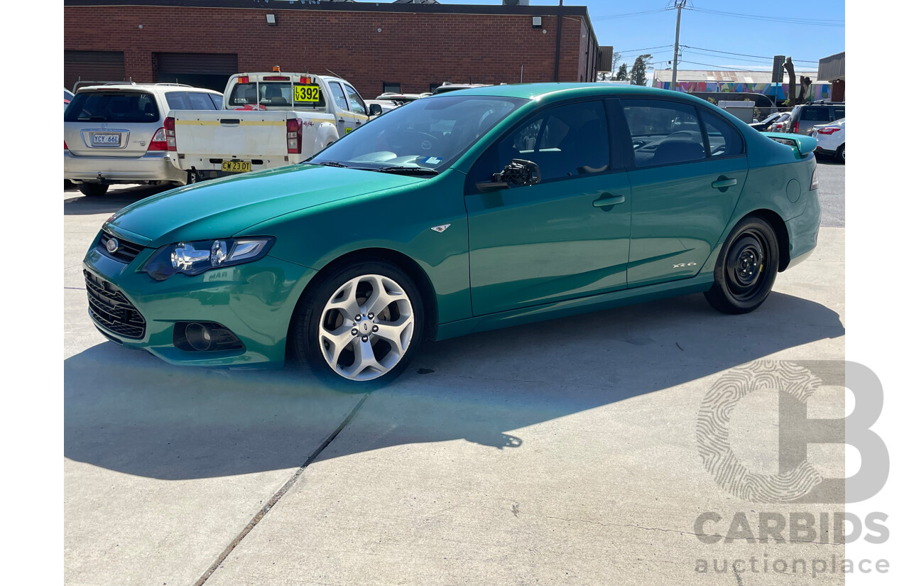 6/2012 Ford Falcon XR6 FG MK2 4d Sedan Green 4.0L - Manual Transmission