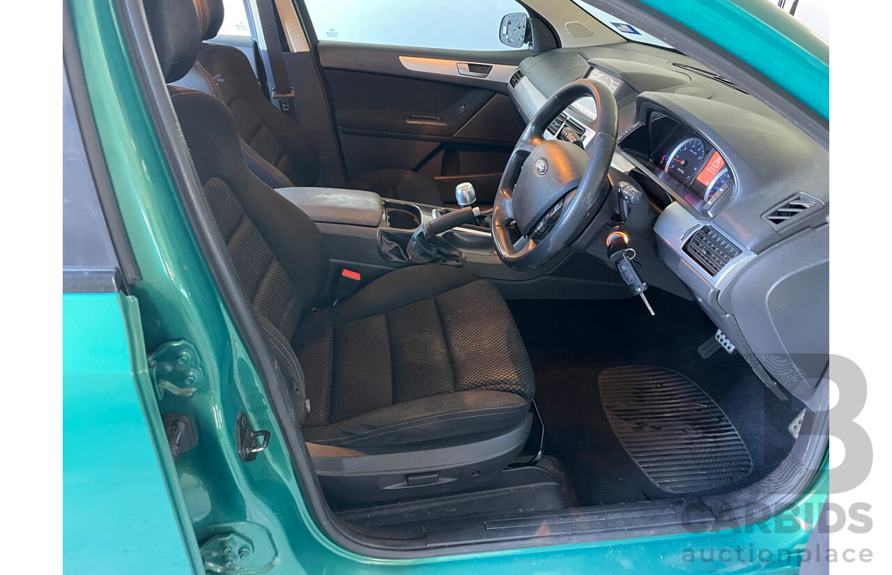 6/2012 Ford Falcon XR6 FG MK2 4d Sedan Green 4.0L - Manual Transmission