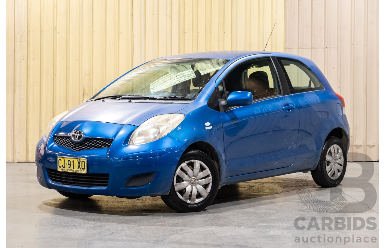 11/2009 Toyota Yaris YR NCP90R 08 UPGRADE 3d Hatchback Metallic Blue 1.3L