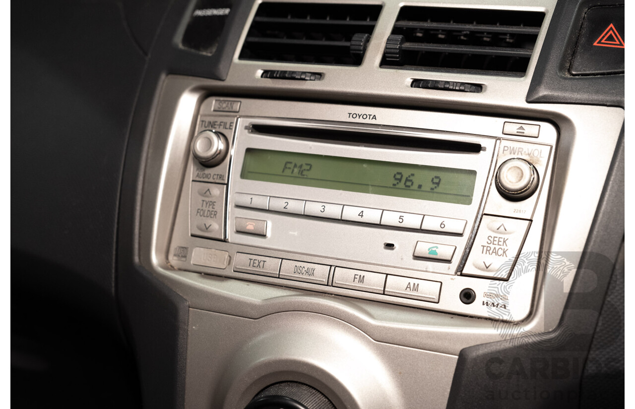 11/2009 Toyota Yaris YR NCP90R 08 UPGRADE 3d Hatchback Metallic Blue 1.3L