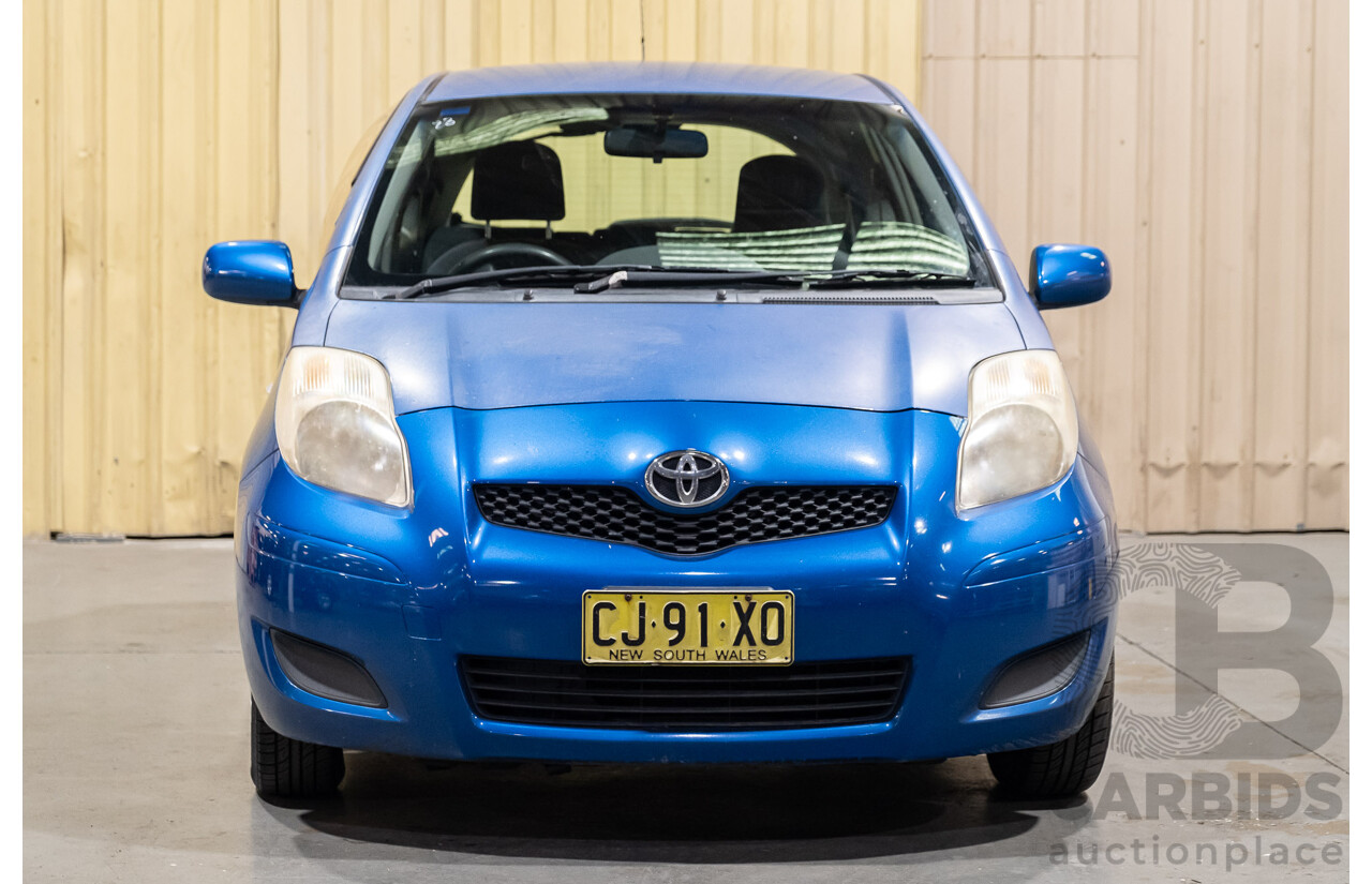 11/2009 Toyota Yaris YR NCP90R 08 UPGRADE 3d Hatchback Metallic Blue 1.3L