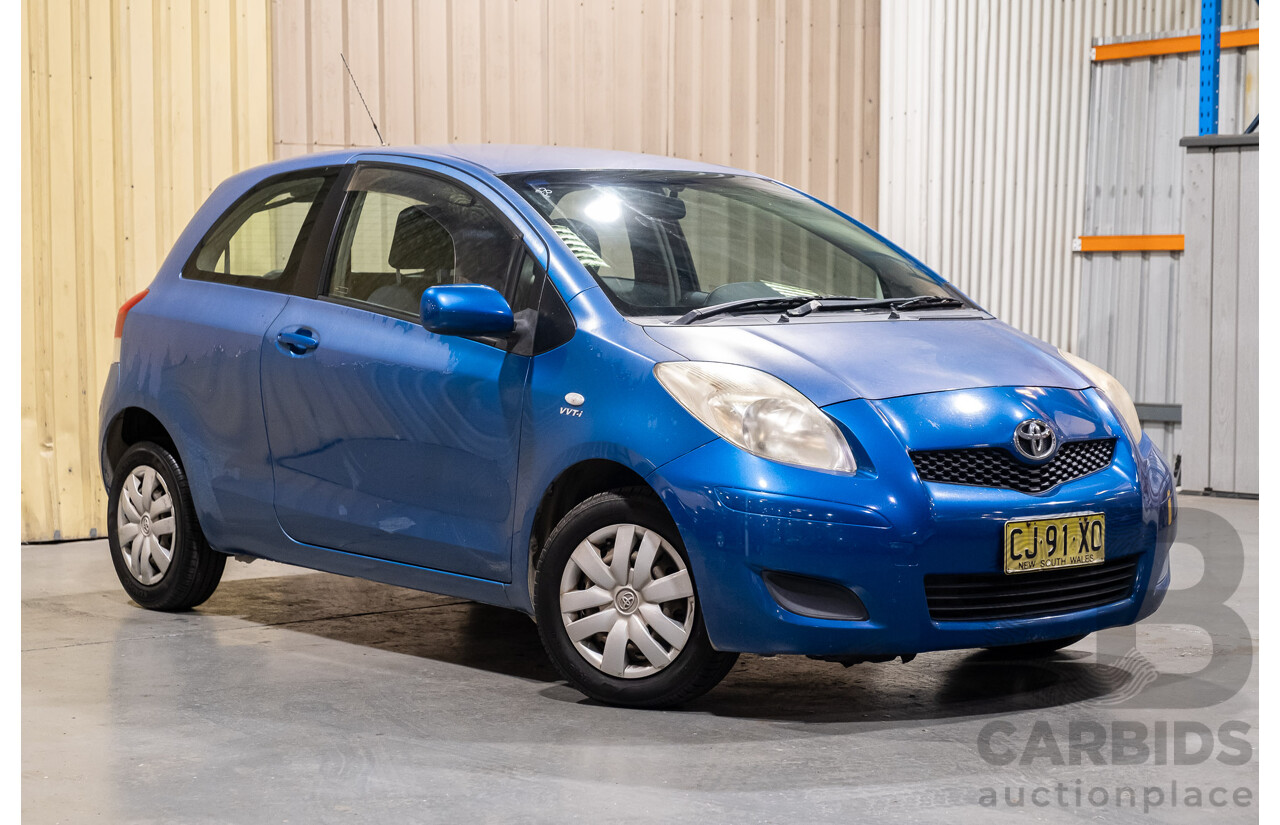 11/2009 Toyota Yaris YR NCP90R 08 UPGRADE 3d Hatchback Metallic Blue 1.3L