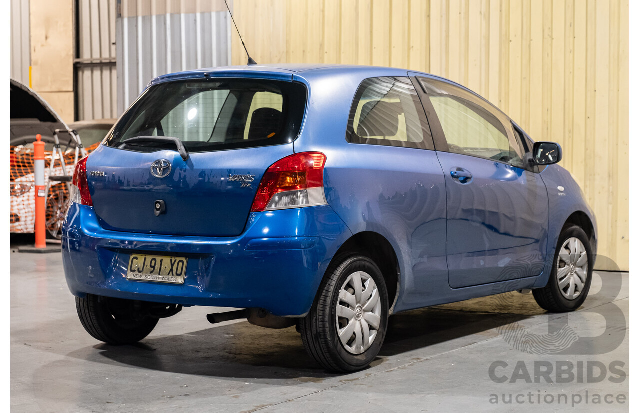 11/2009 Toyota Yaris YR NCP90R 08 UPGRADE 3d Hatchback Metallic Blue 1.3L
