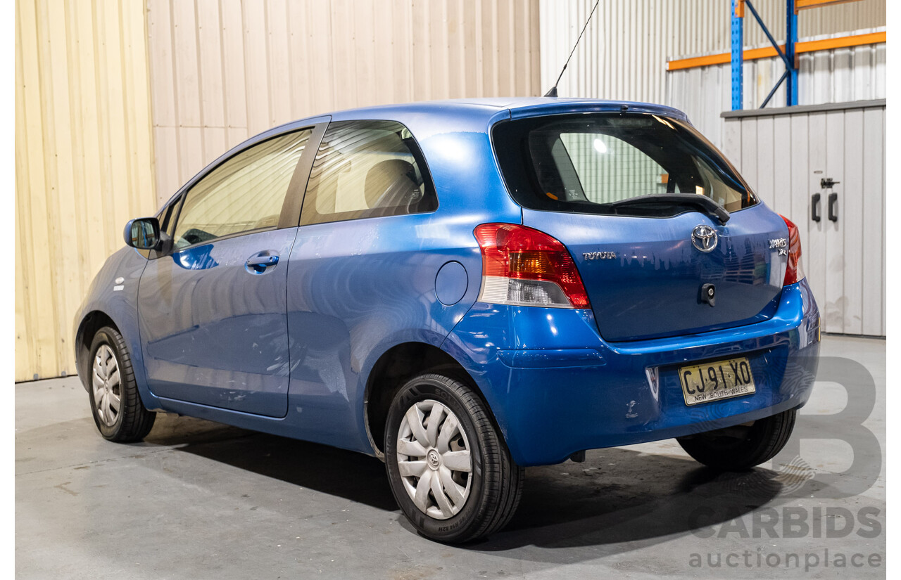 11/2009 Toyota Yaris YR NCP90R 08 UPGRADE 3d Hatchback Metallic Blue 1.3L