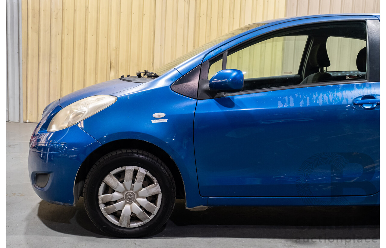 11/2009 Toyota Yaris YR NCP90R 08 UPGRADE 3d Hatchback Metallic Blue 1.3L