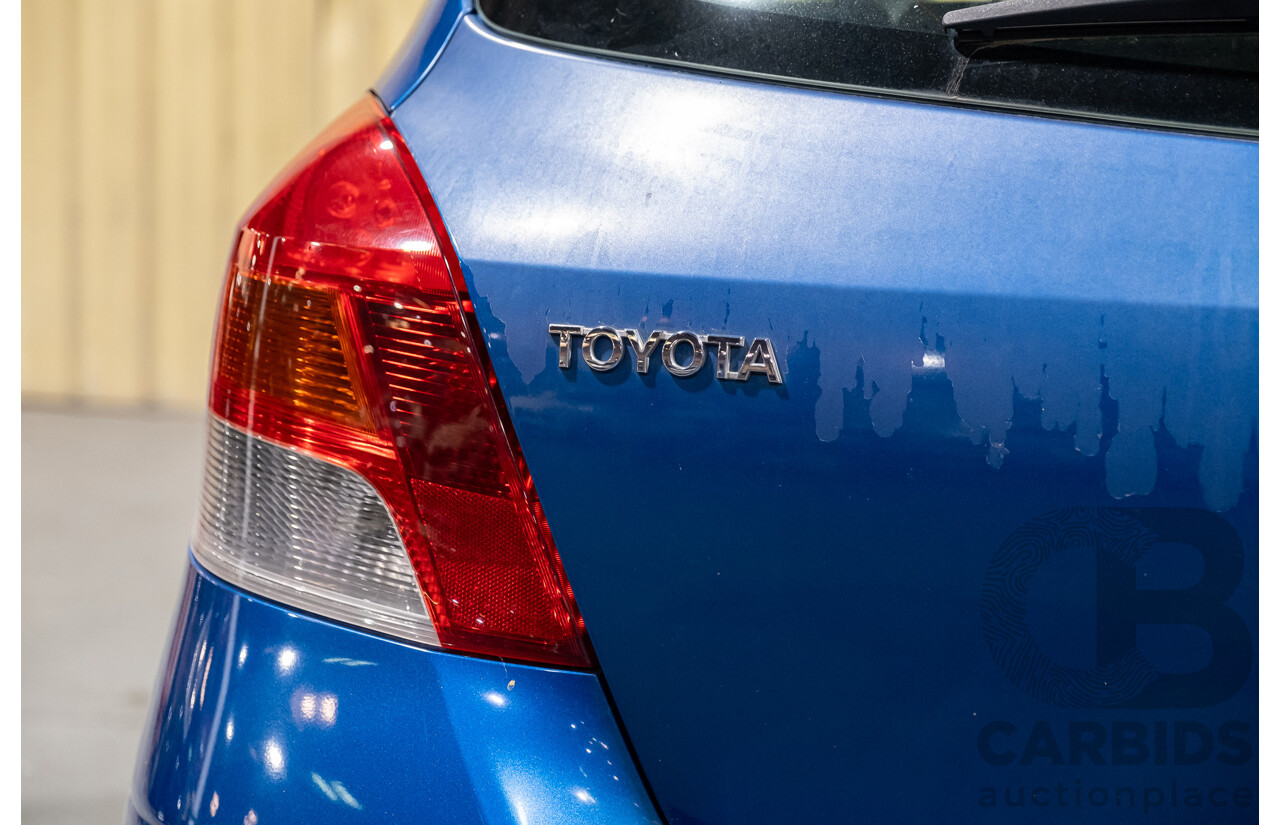 11/2009 Toyota Yaris YR NCP90R 08 UPGRADE 3d Hatchback Metallic Blue 1.3L