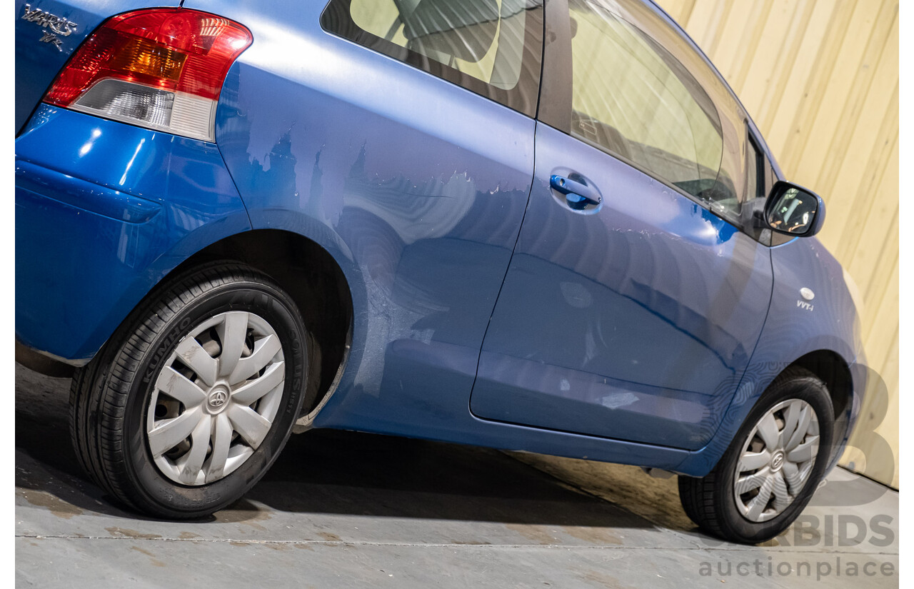 11/2009 Toyota Yaris YR NCP90R 08 UPGRADE 3d Hatchback Metallic Blue 1.3L
