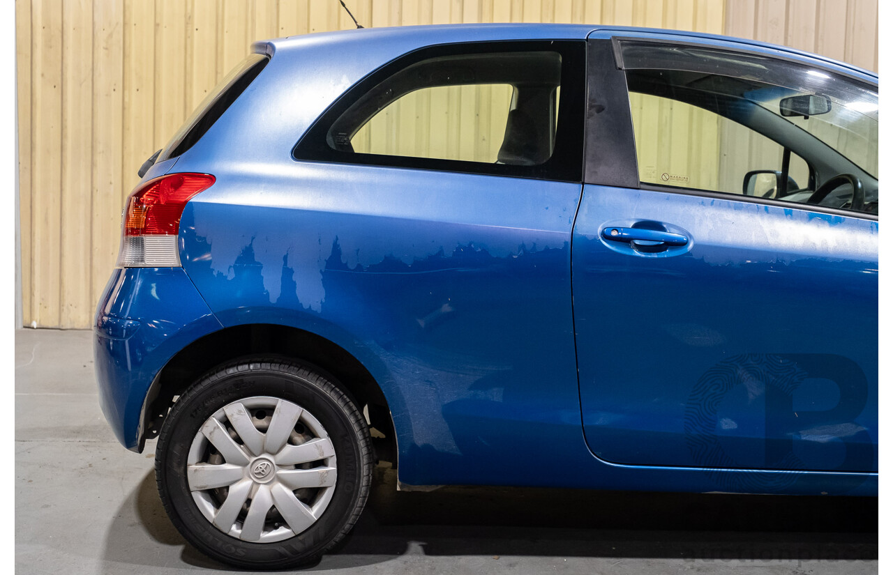 11/2009 Toyota Yaris YR NCP90R 08 UPGRADE 3d Hatchback Metallic Blue 1.3L