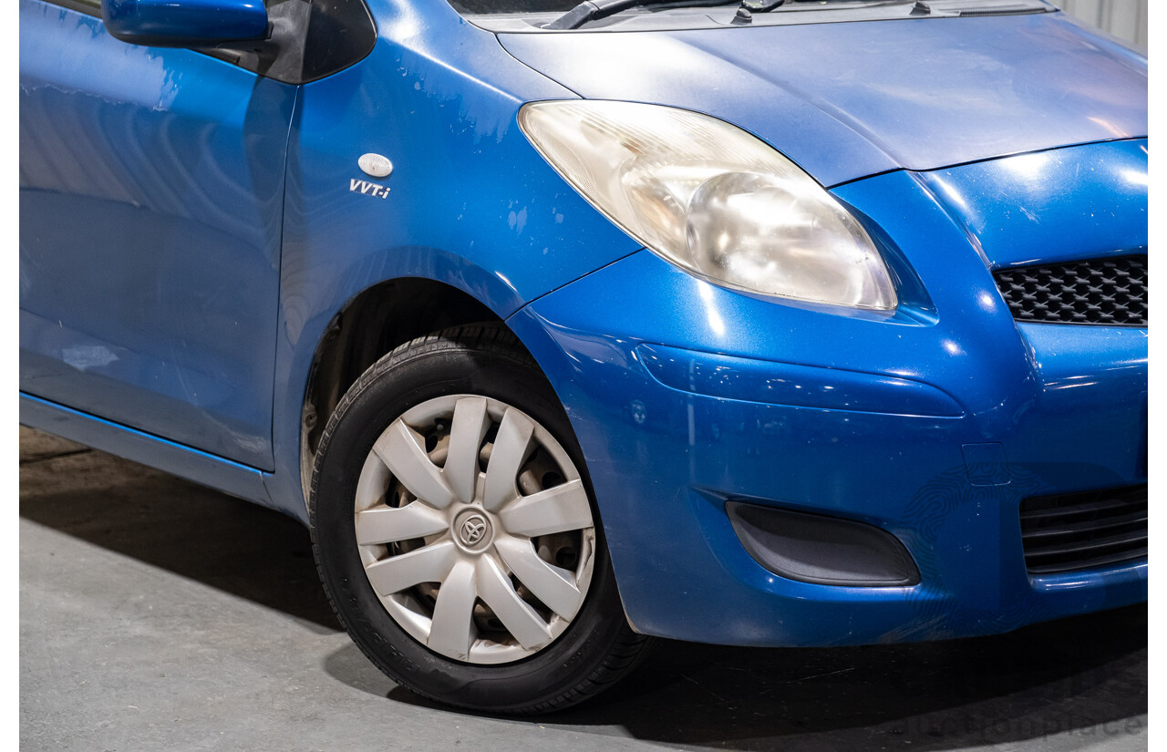 11/2009 Toyota Yaris YR NCP90R 08 UPGRADE 3d Hatchback Metallic Blue 1.3L