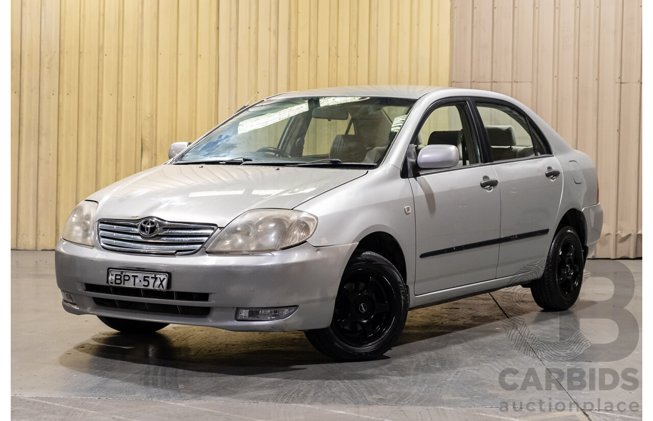 5/2002 Toyota Corolla Ascent ZZE122R 4d Sedan Silver 1.8L