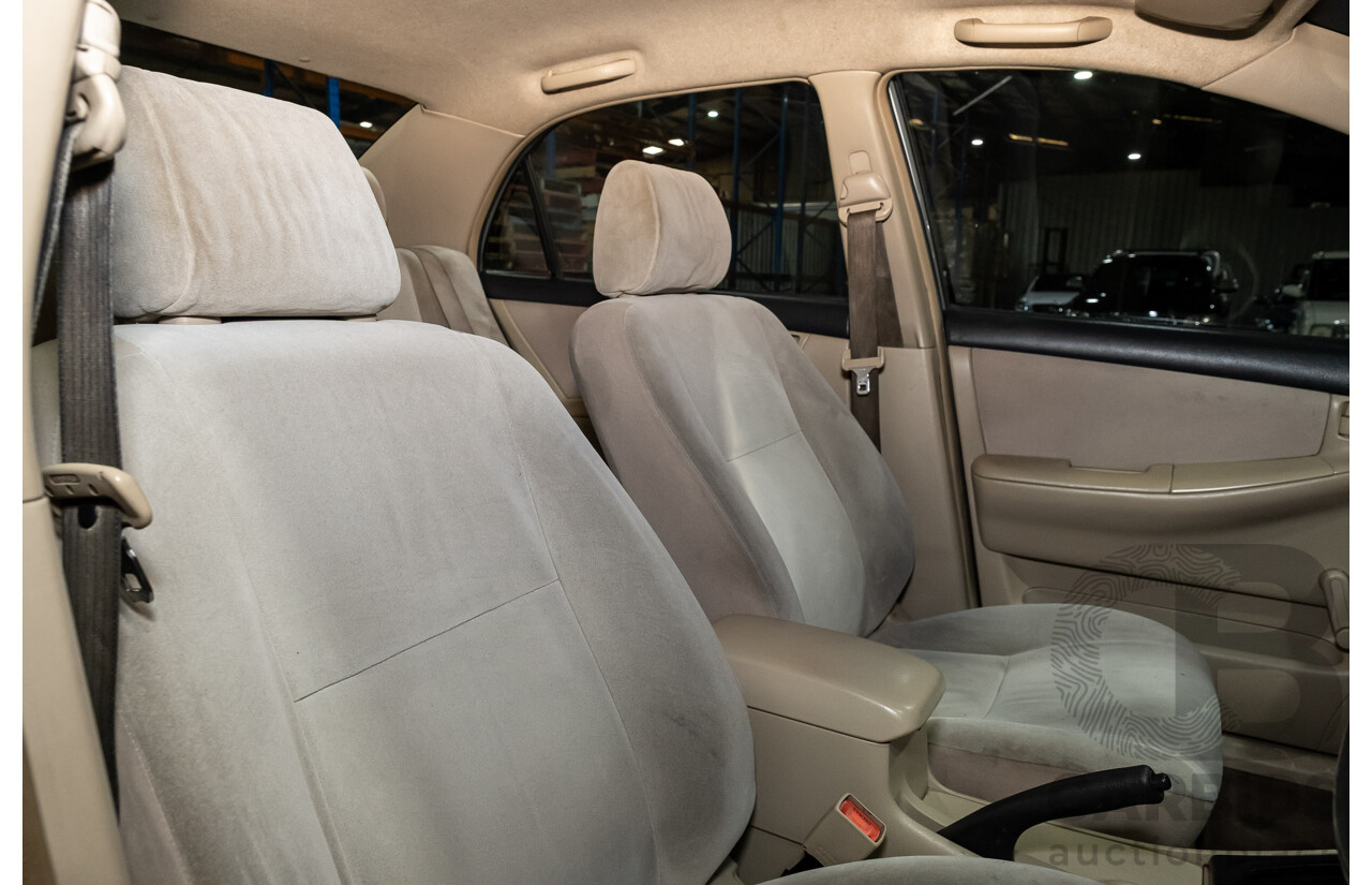 5/2002 Toyota Corolla Ascent ZZE122R 4d Sedan Silver 1.8L