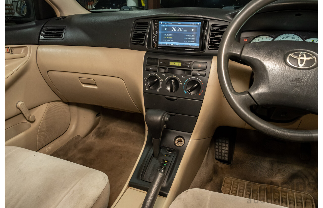 5/2002 Toyota Corolla Ascent ZZE122R 4d Sedan Silver 1.8L