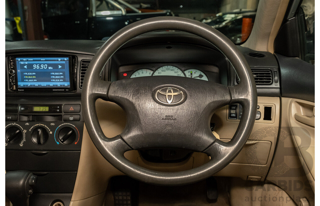 5/2002 Toyota Corolla Ascent ZZE122R 4d Sedan Silver 1.8L